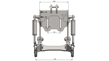 KOMPLETNÝ TROJBODOVÝ ZÁVES UNIVERZÁLNY CAT. 1 - PROFI AUTOMATIC PRE TRAKTOR 800 KG (RAL PODĽA VÁŠHO VÝBERU)