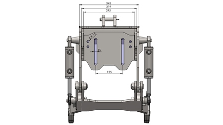 KOMPLETNÝ TROJBODOVÝ ZÁVES UNIVERZÁLNY CAT. 1 - PROFI AUTOMATIC PRE TRAKTOR 800 KG