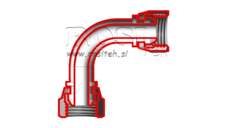 HYDRAULIK KNIE 90° WEIBLICH-WEIBLICH 3/8