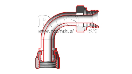 HIDRAULIKUS 90° KÖNYÖK BELSŐ-BELSŐ M22x1,5