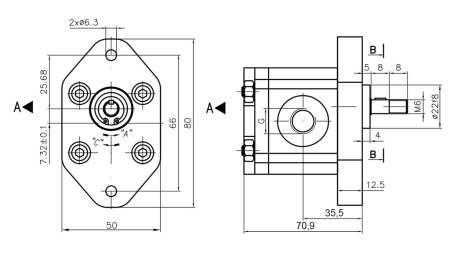 POMPA HYDRAULICZNA 00A2X032 GR.0 - 2cc - LEWY