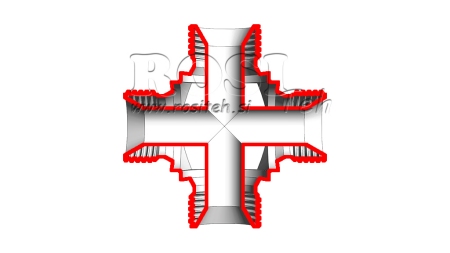 HYDRAULICKÁ T-SPOJKA BSP SAMEC KRÍŽOVÁ 3/8