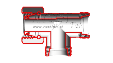 HYDRAULISCHES T-STÜCK S-6 MIT SEITLICHER SCHWENKMUTTER M14X1,5