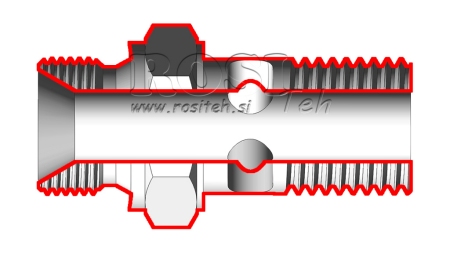 HYDRAULISCHE HOHLSCHRAUBE BSP 1/4 MIT VERLÄNGERTEM GEWINDE