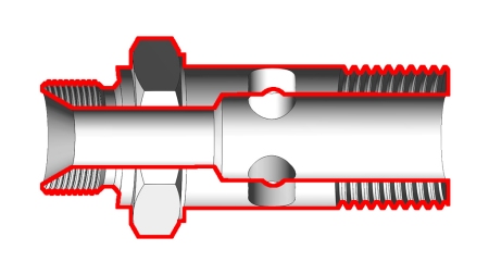 ȘURUB BANJO HIDRAULIC BSP 1 CU FILET PRELUNGIT BSP 3/4