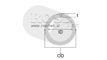 HONAD RÖR H9 FÖR HYDRAULCYLINDER 40/50 - 5mm (1000mm)