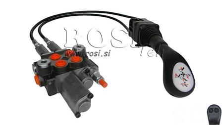 JOYSTICK 2x BOTÃO COM POLIA 2 m E VÁLVULA HIDRÁULICA 2xP40 l. FLOTANTE