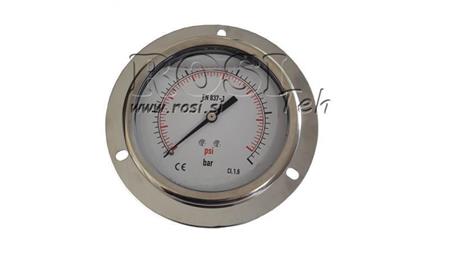 MANOMETER DN100 HINTEN 0 - 16 BAR - 1/2