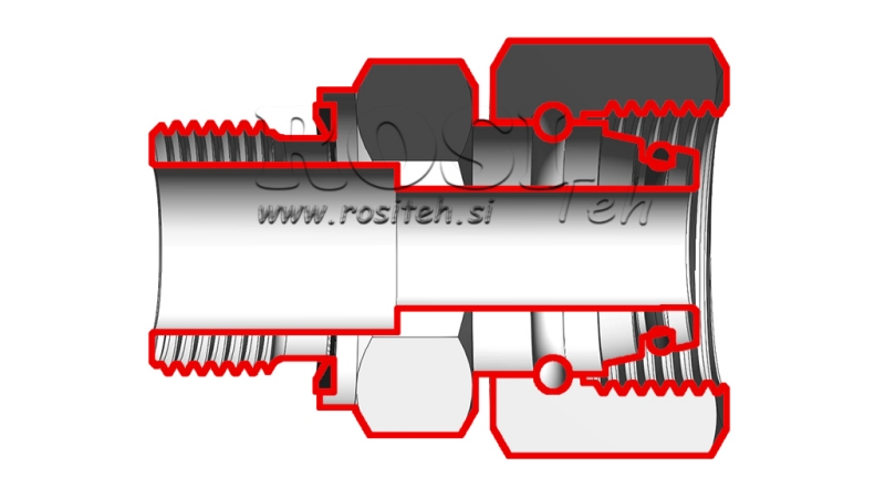 HYDRAULISK DVO-VIJAČNIK UVOJNI VIJAČNI SPOJ AOVR ED BSP1/2 - M22X1,5
