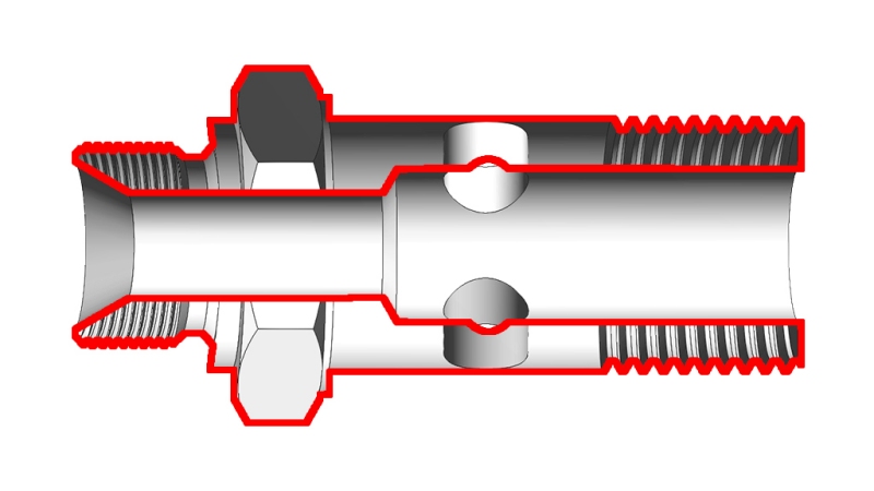 ȘURUB BANJO HIDRAULIC BSP 1 CU FILET PRELUNGIT BSP 3/4