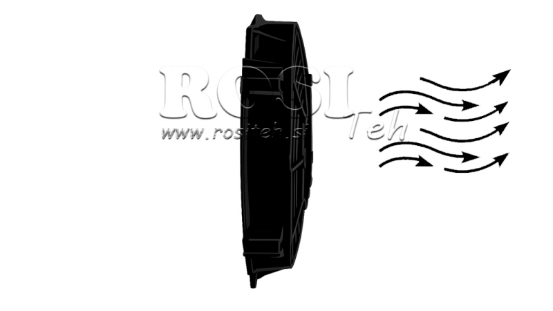 AXIAL LÜFTER - VENTILATOR 255 mm - ZULEITEND 12V