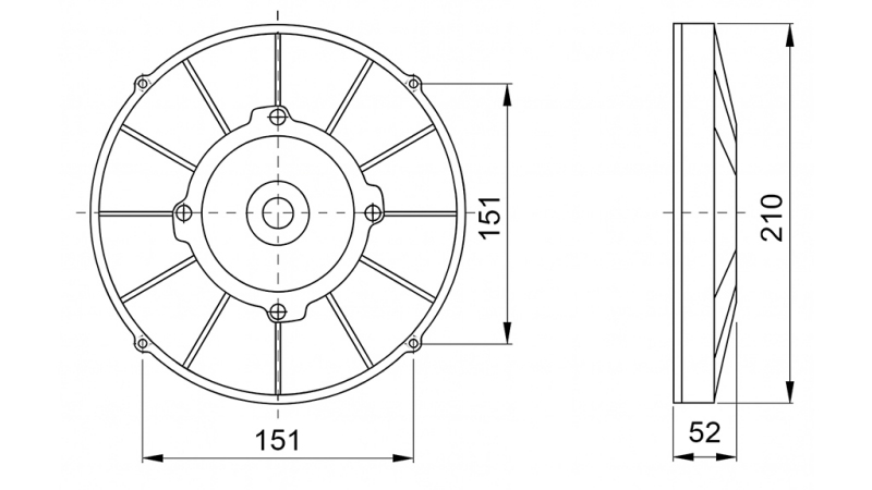 AXIAL LÜFTER - VENTILATOR 190 mm - ZULEITEND 24V