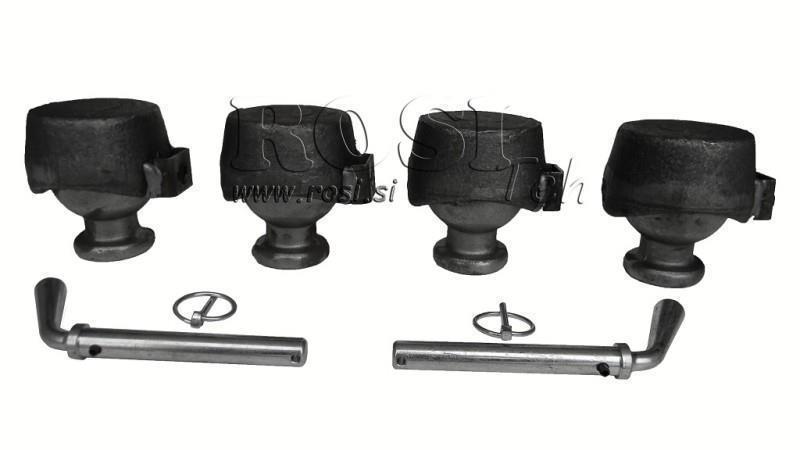 ENSEMBLE DE SUPPORTS POUR BENNE À ORDURES FI78