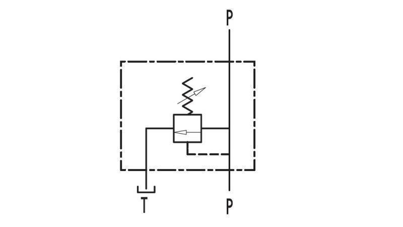 HYDRAULIC PRESSURE REGULATOR VMP 3/4 20-260 BAR - diagram