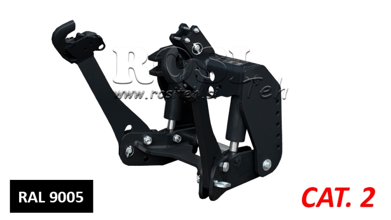 UNIVERSALE FRONTHYDRAULIK KAT 2 FÜR TRAKTOR 1500kg SCHWARZ (RAL 9005)