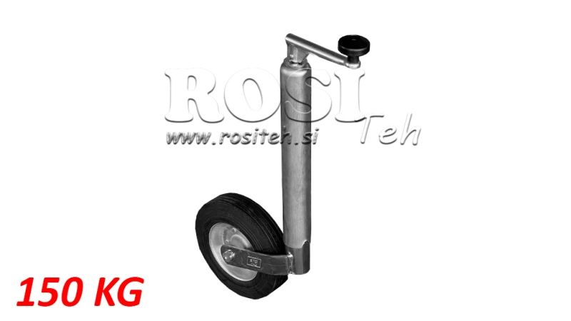 STÜTZFUß FÜR AUTOANHÄNGER MIT RAD 220mm-150kg