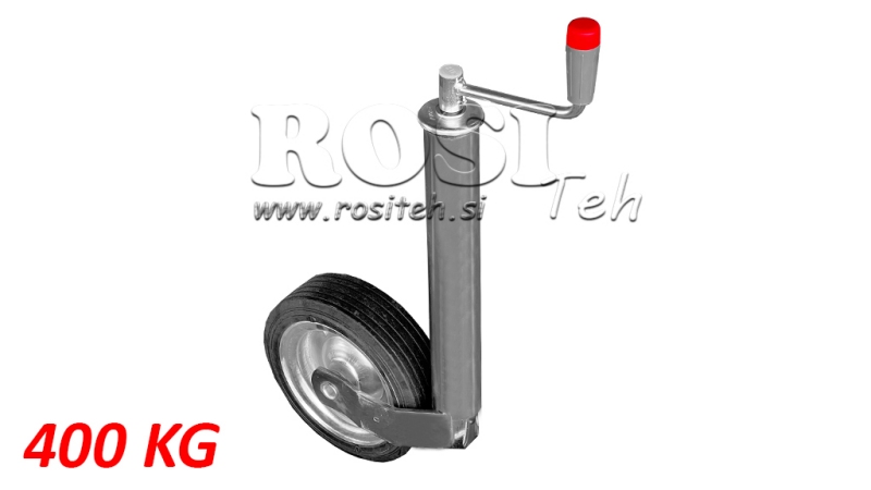 STÜTZFUß FÜR AUTOANHÄNGER MIT RAD 250mm-400kg