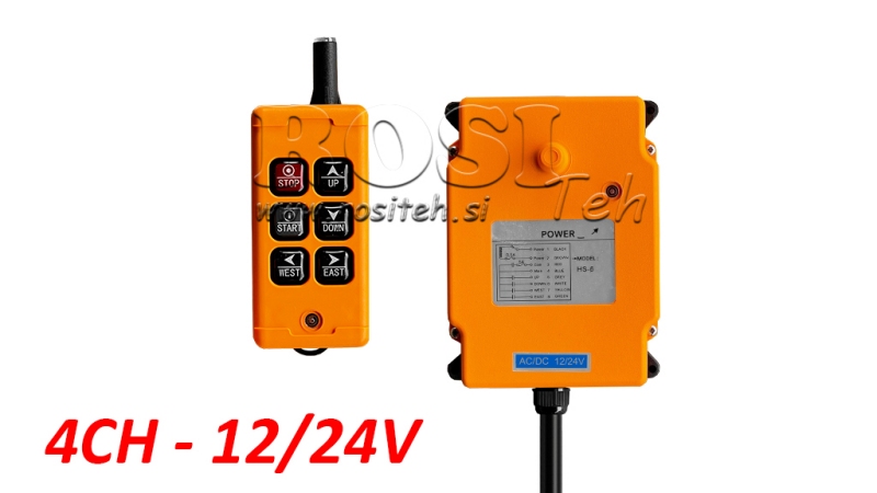 RADIOKONTROLL 4CH - 12/24V