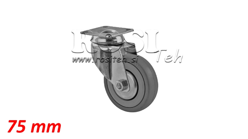 WIEL 75mm DRAAIBARE BASIS