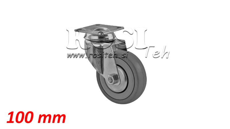 ROATA 100mm CU BAZĂ ROTATIVĂ
