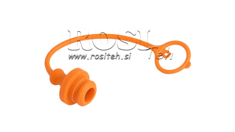 GUMMI SCHUTZDECKEL FÜR WEIBLICHE SCHNELLKUPPLUNG - ORANGE