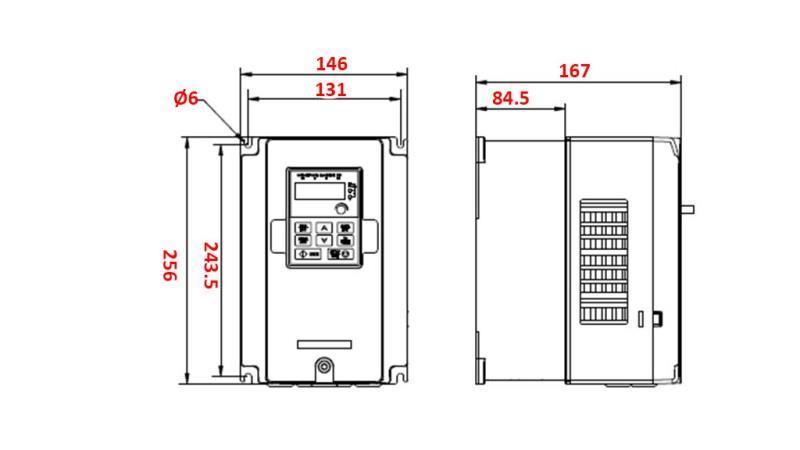 CONVERTITORE DI FREQUENZA–INVERTER 3fase 4kW GD20-004G-4-EU