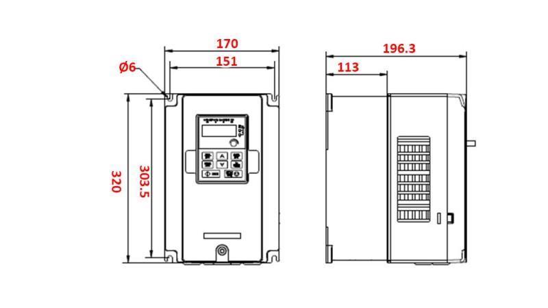 FREKVENČNÝ MENIČ-INVERTER 3Faz 11kW GD20-011G-4-EU