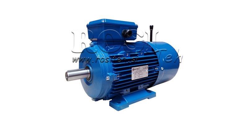 3kW-ELEKTRISK MOTOR MED BREMS MSH100L2-4_1420rpm 3Fase føtter-B3