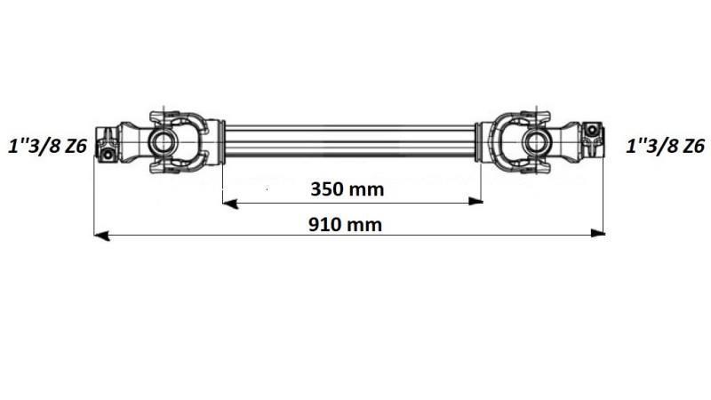 ECO TRAKTOR GELENKWELLE 910mm 30-75HP MIT FREILAUFENDER KUPPLUNG