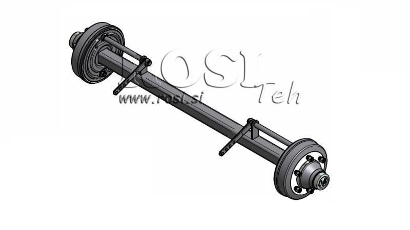 ACHSE FÜR ANHÄNGER 8300 kg MIT BREMSE (1600 mm)