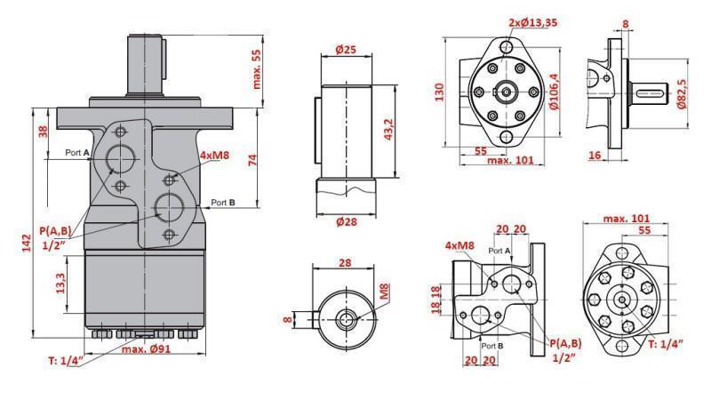 SILNIK HYDRAULICZNY MP 100