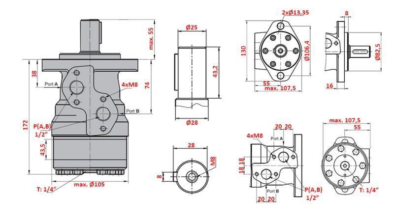 MOTOR HIDRAULIC MR 250