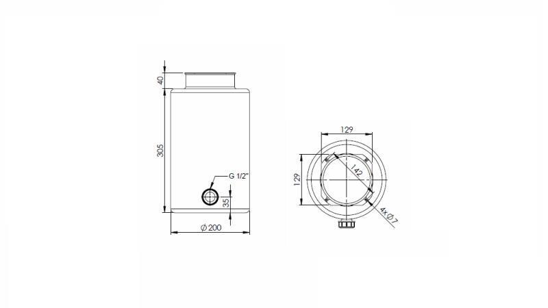 METALLTANK- ROLL PP 10 LITER HORISONTAL-VERTICAL