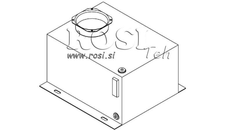 METAAL RESERVOIR DOOS PP 30 LITER HORIZONTAAL-VERTICAAL