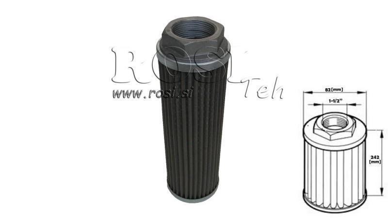 HYDRAULIC SUCTION FILTER - METAL 1 1/2'' - 180 LIT