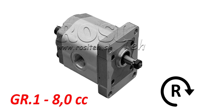 POMPE HYDRAULIQUE GR.1 8.0 CC DROITE - FILET