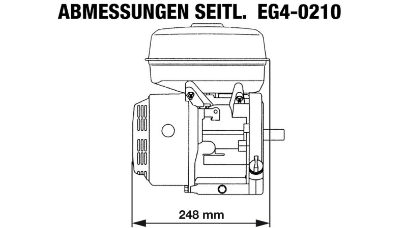 benzínový motor EG4-210cc-5,10kW-3.600 U/min-H-KW20x53-manuálny štart