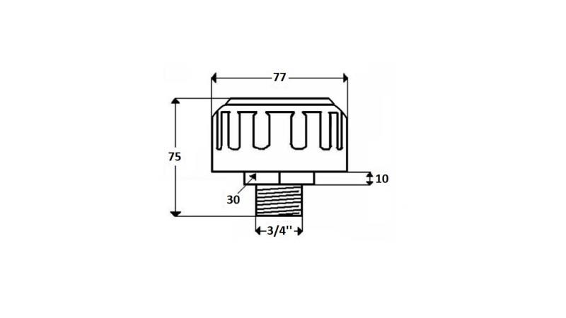 METAL FILTER CAP WITH BREATHER 3/4''