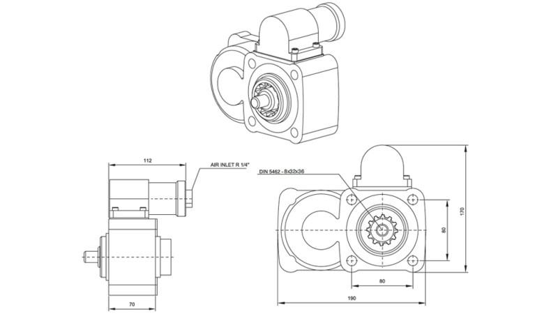 NEBENANTRIEB FÜR HYDRAULIKPUMPE - ZF2