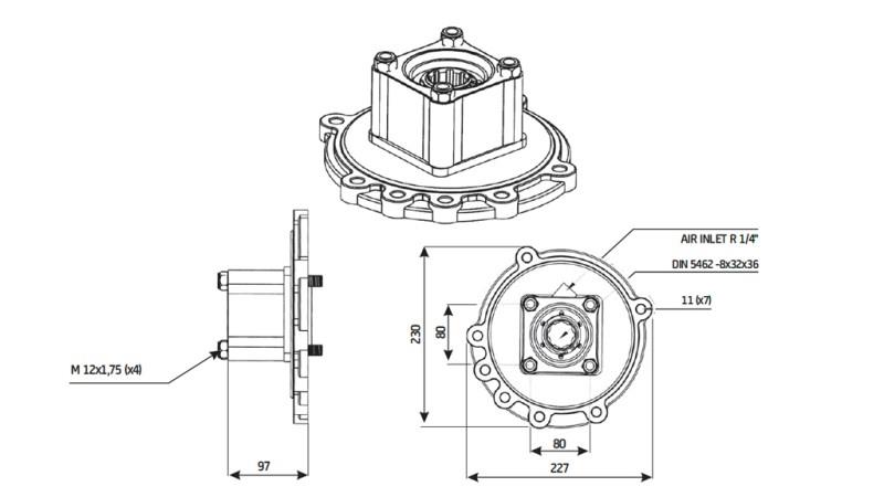 NEBENANTRIEB FÜR HYDRAULIKPUMPE - MERCEDES G4