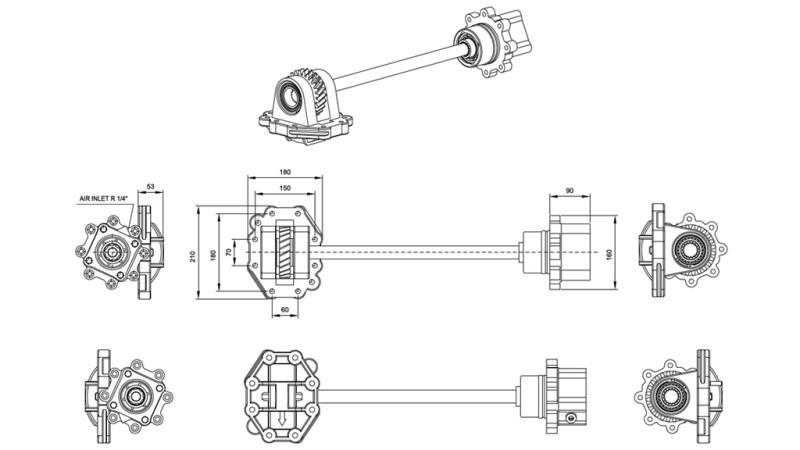 NEBENANTRIEB FÜR HYDRAULIKPUMPE - SCANIA GRS 905