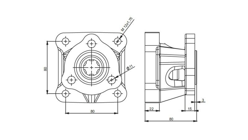 3X4 ADAPTER ZA KLIPNU PUMPU