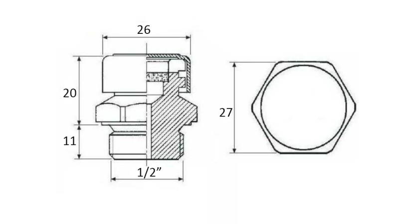 HÜDRAULINE VENT PTO 1/2