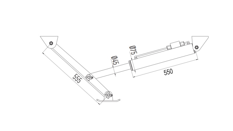 HYDRAULISCHE BEIN BIDIREKTIONAL 380mm - 3.100kg