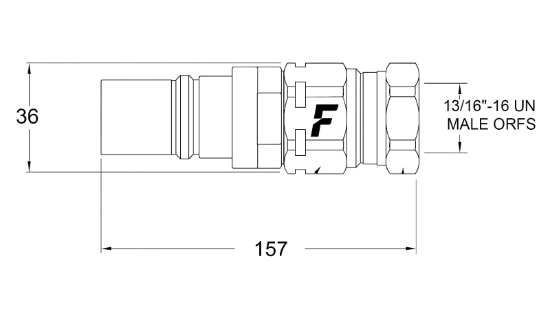 RÝCHLOUPÍNACIA SPOJKA MUŽSKÁ PRE MULTI-FASTER 9/16 3PLK 3PLV C POHYBLIVÁ ČASŤ
