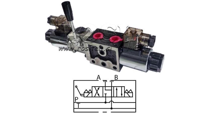 IDRAULICO MANUALE E VALVOLA ELETTROMAGNETICA YEAT-ASSEMBLATO 12V N6