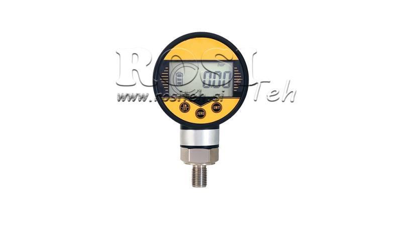 DIGITALNI MANOMETER DN63 VERTICAL 0 - 600 BAR - 1/4