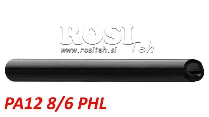 PA 8/6 PA12PHL SVART LUFTSLANGE POLYAMID DIN74324