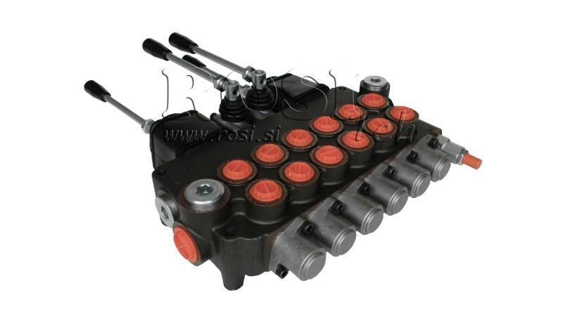 HYDRAULICKÝ VENTIL 6xP80 + 2x JOYSTICK