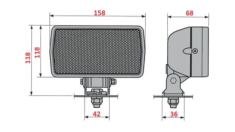 RADNA SVJETLOST ZA TRAKTOR COBO HALOGEN